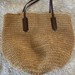 J Crew Woven Straw Tote